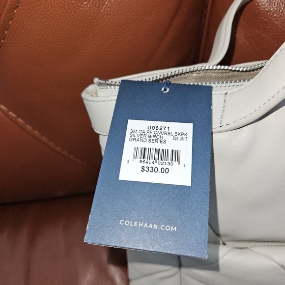 Cole Haan Grand Ambition Small Quilted Leather Convertible Backpack - Picture 9 of 9